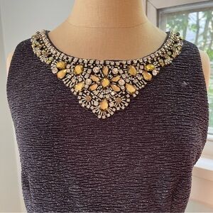 Jeweled Grey Formal Dress by Eliza J